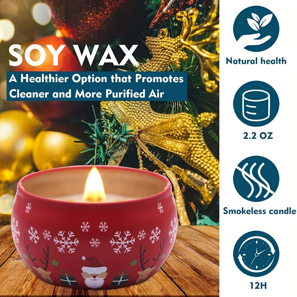 Soy Wax Essential Oil Scented Candle Set - 4pcs