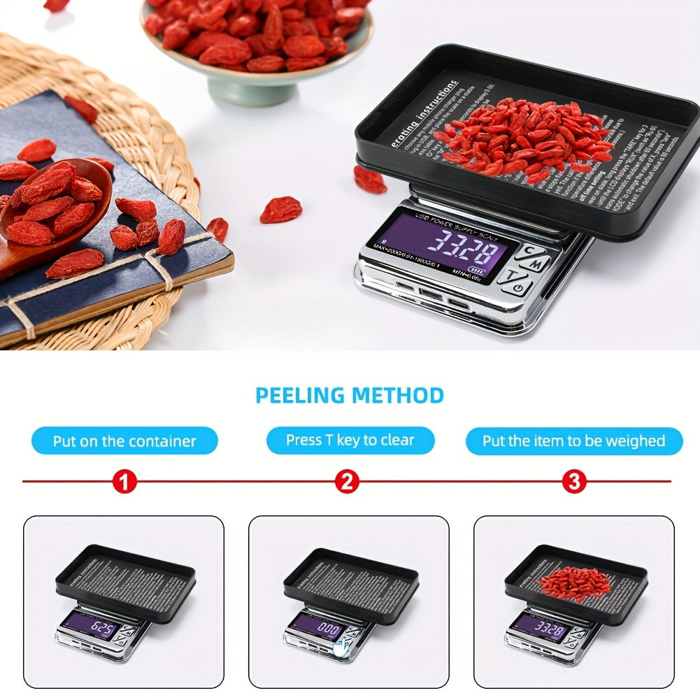 Stainless Steel Digital Scale, 1000g x 0.01g Precision