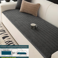 1pc Contemporary Thick Suede Sofa Pad, Machine Washable, Pet Friendly, Polyester 100%, Short Plush, Quilted Design, No Printing, Compatible with Armchair, Loveseat, 3-Seater, 4-Seater, Sectional Sofas, 250-300 g/㎡ - Ideal f