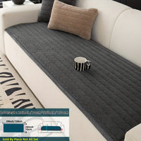 1pc Contemporary Thick Suede Sofa Pad, Machine Washable, Pet Friendly, Polyester 100%, Short Plush, Quilted Design, No Printing, Compatible with Armchair, Loveseat, 3-Seater, 4-Seater, Sectional Sofas, 250-300 g/㎡ - Ideal f