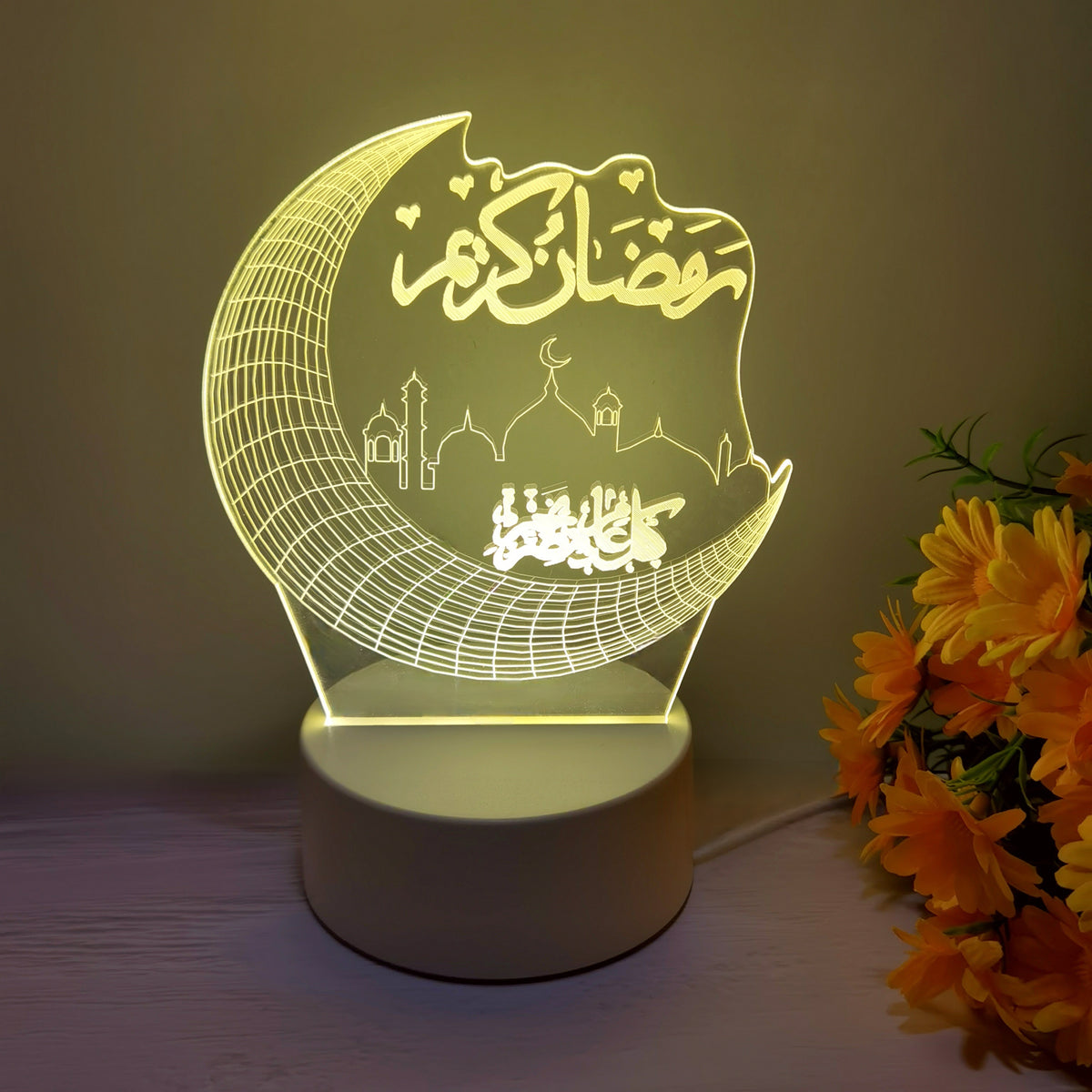 Enchanting Moon & Star Palace 3D Night Light