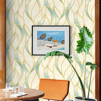 Modern 3D Wave Pattern Non-Adhesive Wallpaper