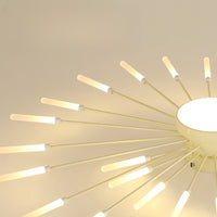 Modern LED Vortex Fireworks Ceiling Light – Sleek Acrylic Design with Illuminated Base, Neutral Lighting for Bedroom, Living Room, or Dining Room, Lights for Living Room