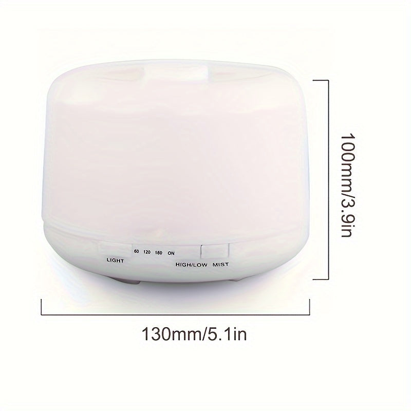 1pc 500ml/17.6oz Aromatherapy Humidifier with Remote Control and LED Light for Home - Enhance Your Mood and Health with Essential Oils
