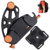 Quick Release Plate Clamp Adapter Camera Waist Belt Clip