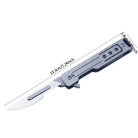 Stainless Steel Manual Retractable Box Cutter Knife, Portable Razor Handle for EDC and DIY