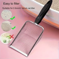 Stainless Steel Cat Litter Scoop, Durable Metal Pet Waste Scoop