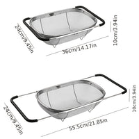 Telescopic Mesh Basket & Stainless Steel Sink Drain