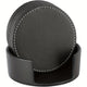 Leather Coasters Set of 6 - Drink Mats for Coffee Table, Bar, Kitchen - Durable Faux Leather Cup Pads for All Occasions - Ideal for Christmas, Halloween, Easter, Hanukkah, Thanksgiving - Round, 10cm