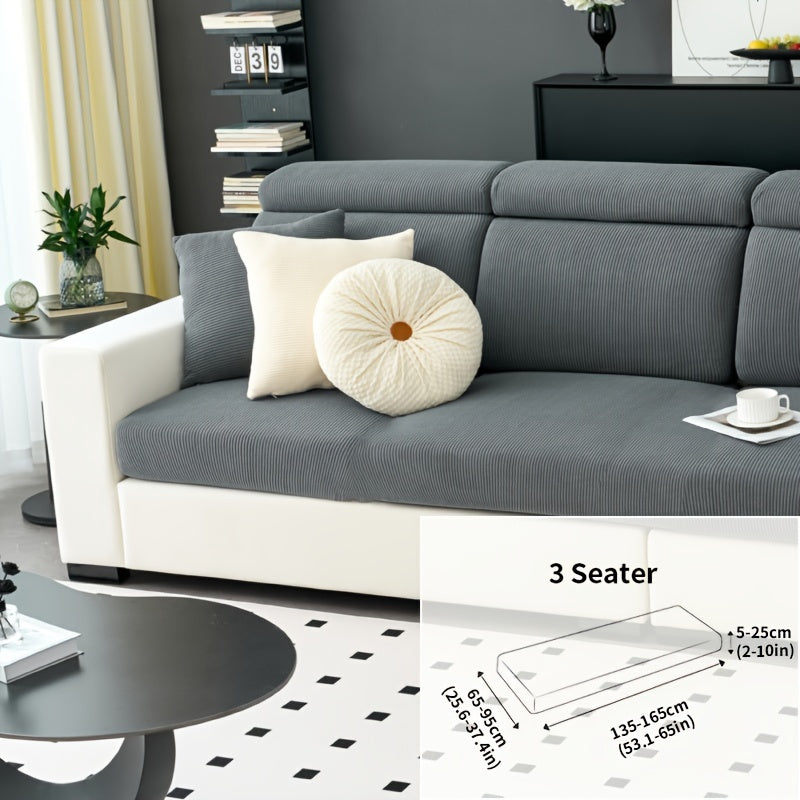 Modern Stretch Sofa Slipcovers - 1 Piece Polar Fleece Fabric Couch Protector, Machine Washable Sofa Cover, Fits Armchair to 4-Seater Sectional, Pet & Kid Friendly Furniture Protection
