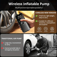 Carsun Portable Electric Air Pump - Battery Powered Tire Inflator with SOS Light