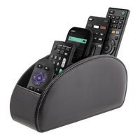 Remote Control Holder with 5 Compartments, Leather Desktop Caddy Storage Organizer