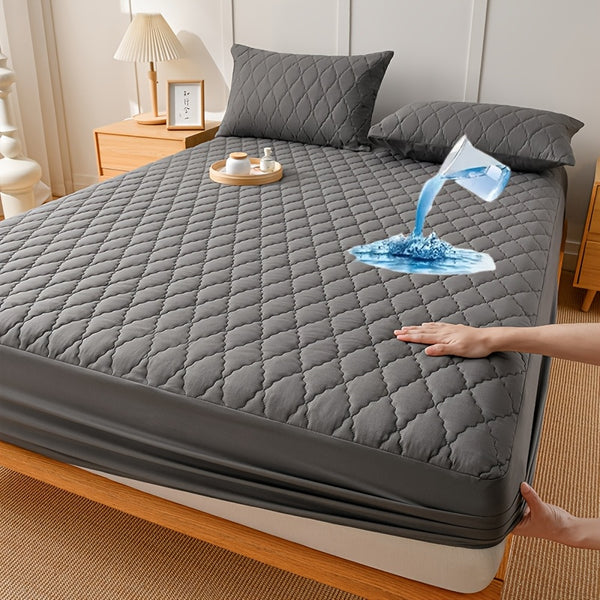 Luxury Soft Comfort Waterproof Mattress Protector - Fitted Quilted Pad with Hypoallergenic Polyurethane Filling, 100% Polyester Cover, Machine Washable, Breathable, Allergy Protection for Bedroom and Hotel - Single, Double Si