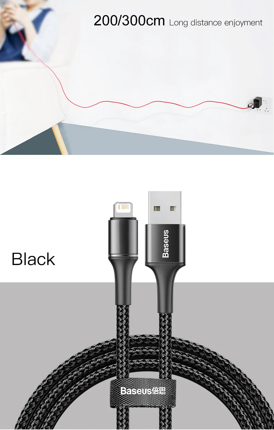 Baseus USB Cable For iPhone- Lighting Fast Charge