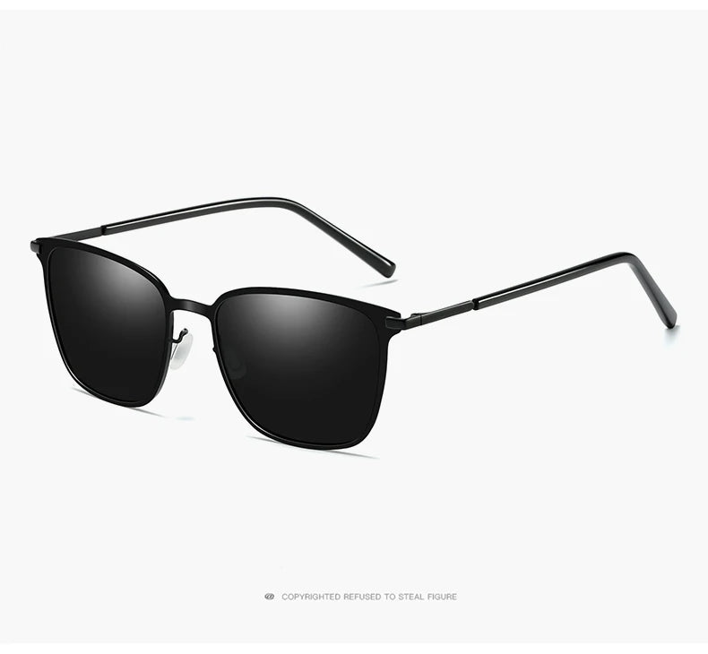 Men's Sunglasses New Arrival Square Polarized Sunglasses Metal Driver Night Vision Goggles Sunglasses