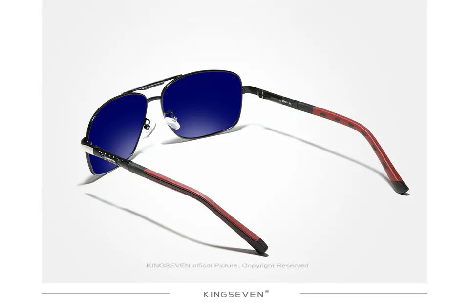 KINGSEVEN Classic Pilot Men’s Sunglasses Brand Design Polarized UV400 Women Fashion Glasses Driving Rectangle Frame Eyewear