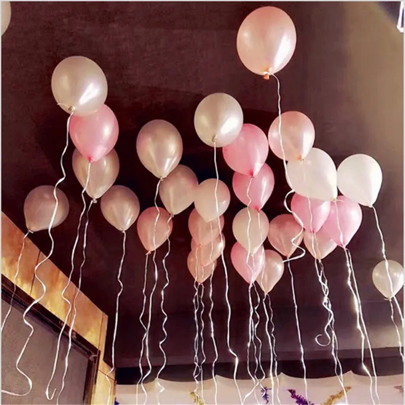 10pcs/lot Red Pink White Heart Latex Helium Balloons Birthday wedding party decoration Supplies Adult Wedding Valentine's Day