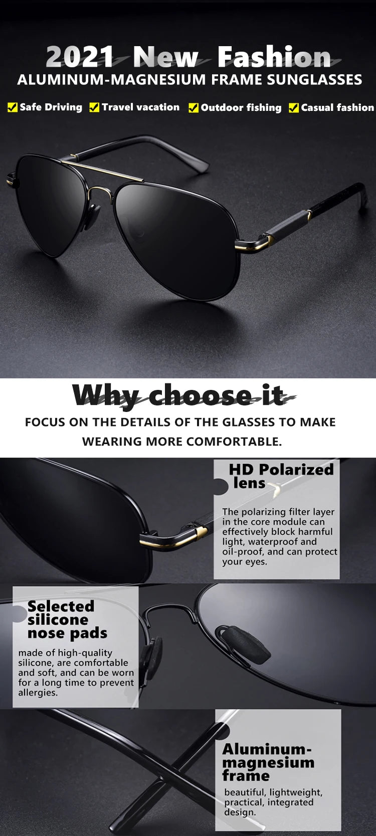 LIOUMO Top Quality Aviation Photochromic Sunglasses Polarized Men Chameleon Sun Glasses Women Anti-glare Driving Oculos De Sol
