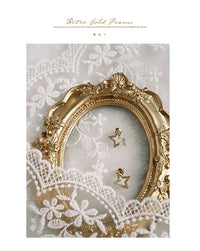INS Gold Silver Retro Photo Frame For Nail Art Jewelry Decoration Photography Prop Background Foto Wall Photographic Accessories
