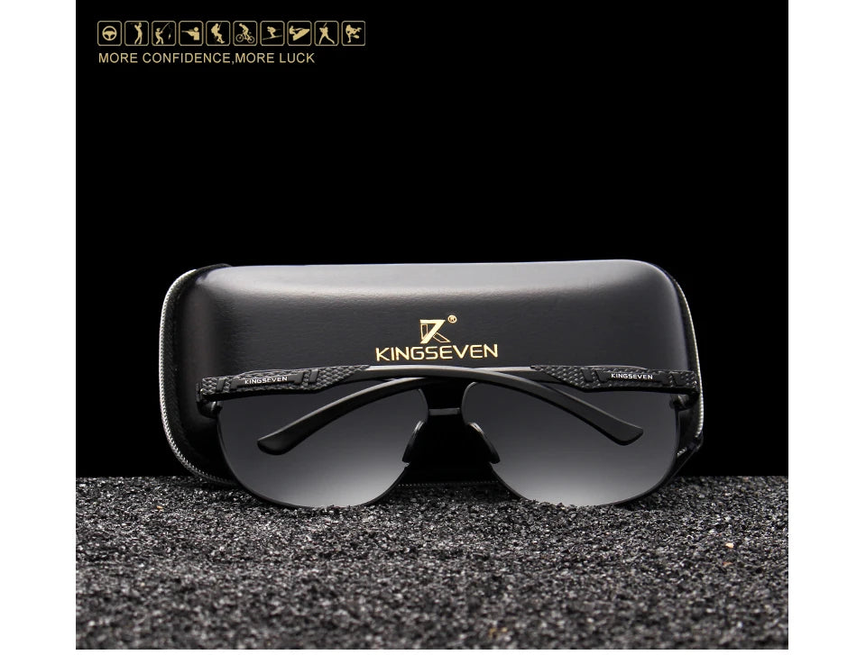 KINGSEVEN New Aluminum Men Fashion Sun Glasses Travel Driving Male Eyewear Oculos  band sunglasses N7188