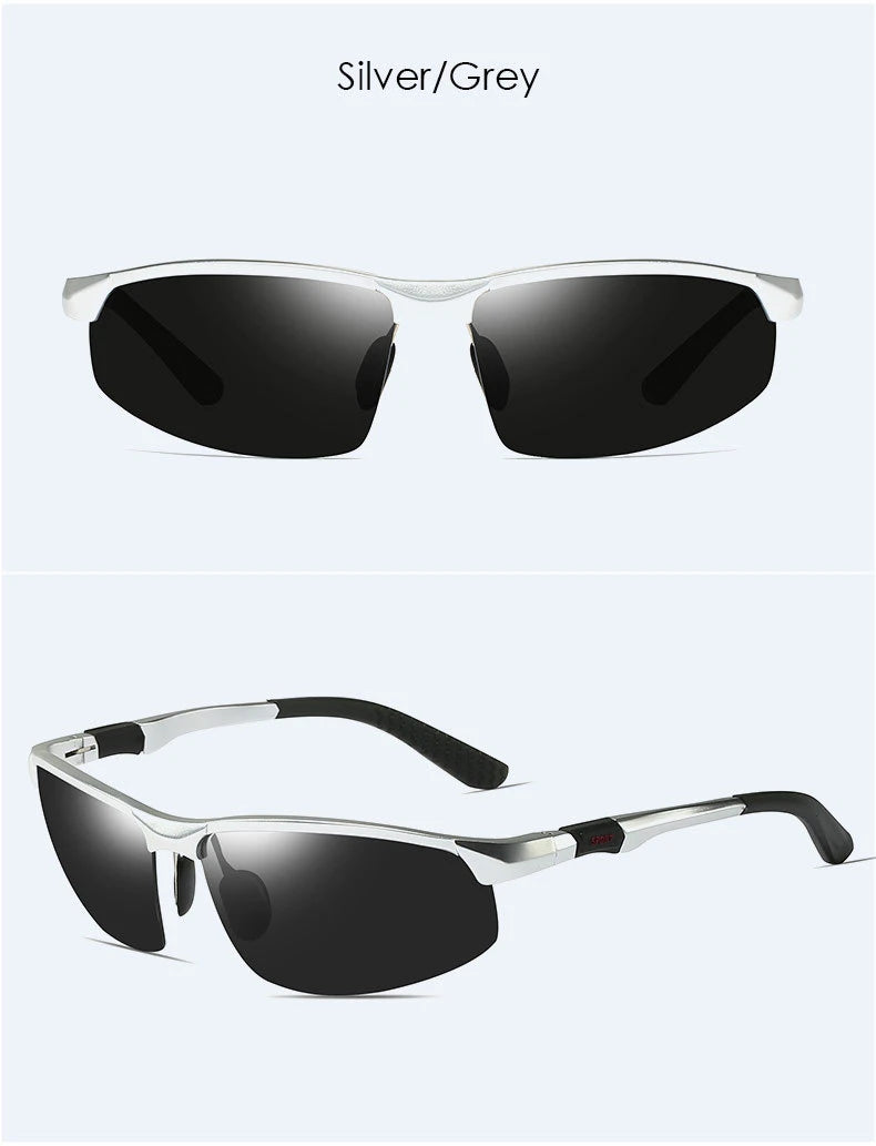 Men's aluminum magnesium sunglasses  driving color changing polarizer 3121