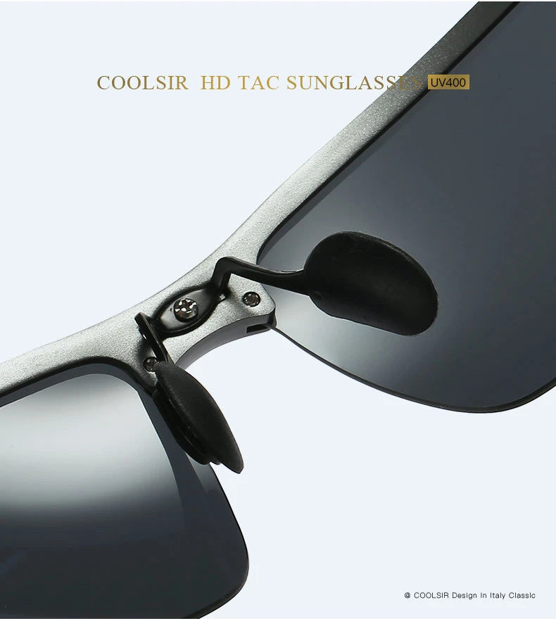 Men's aluminum magnesium sunglasses  driving color changing polarizer 3121