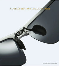Men's aluminum magnesium sunglasses  driving color changing polarizer 3121