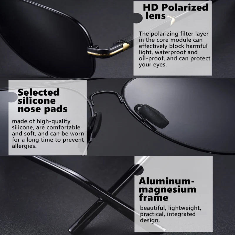 LIOUMO Top Quality Aviation Photochromic Sunglasses Polarized Men Chameleon Sun Glasses Women Anti-glare Driving Oculos De Sol