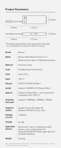 Baseus USB C HUB - USB 3 Type C Multi HUB