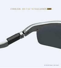 Men's aluminum magnesium sunglasses  driving color changing polarizer 3121