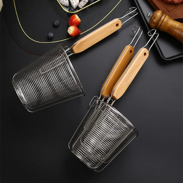 Wall Mounted Stainless Steel Colander Food Filter Noodle Drainer Cooking Skimmer Kitchen Useful Things
