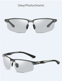 Men's aluminum magnesium sunglasses  driving color changing polarizer 3121