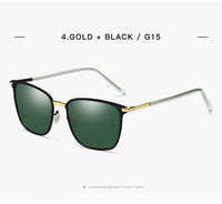 Men's Sunglasses New Arrival Square Polarized Sunglasses Metal Driver Night Vision Goggles Sunglasses
