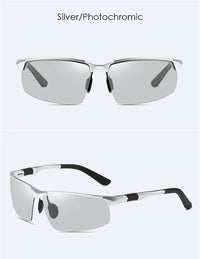 Men's aluminum magnesium sunglasses  driving color changing polarizer 3121
