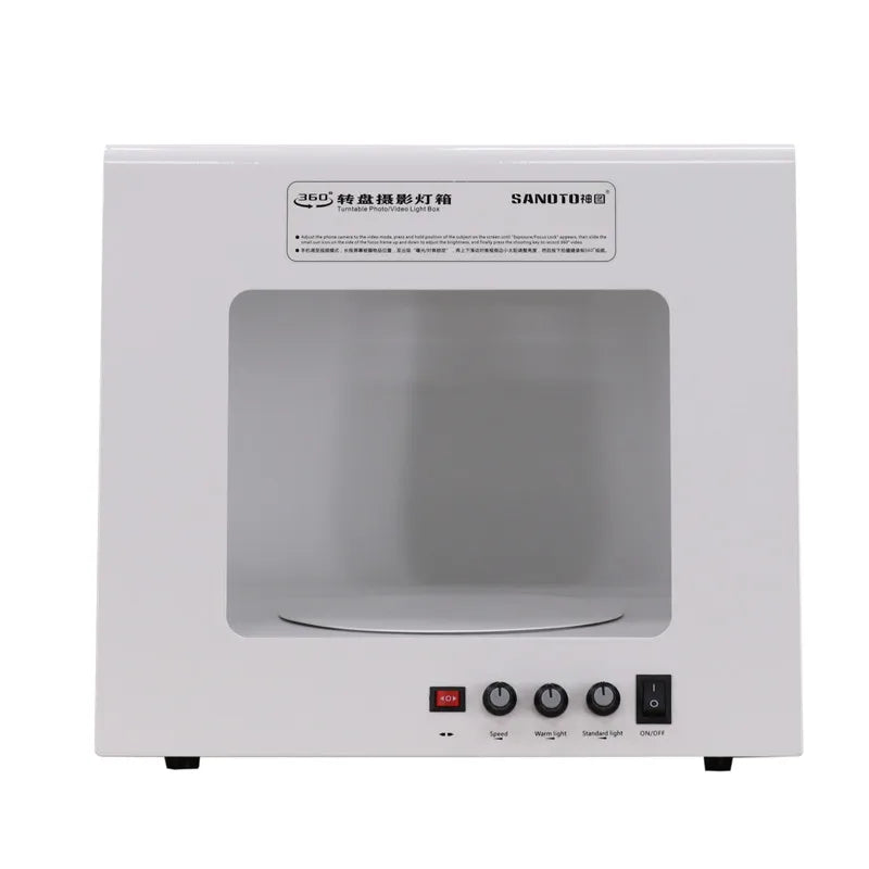 New SANOTO Photo Studio Photography Light Box Softbox Built-in Rotating Turntable For Jewelry Photography Video 3D Scanning