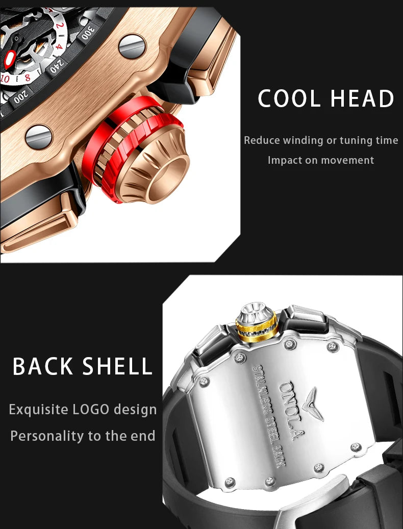 ONOLA 2021 Top Brand Watch Men Luxury Multifunctional Luminous Waterproof Sports Chronograph Quartz Watches Clock Relogio