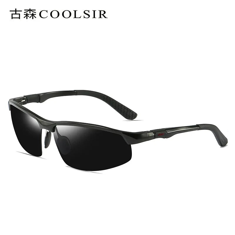 Men's aluminum magnesium sunglasses  driving color changing polarizer 3121