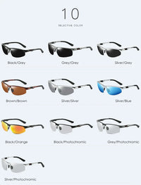 Men's aluminum magnesium sunglasses  driving color changing polarizer 3121