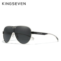 KINGSEVEN New Oversized Sunglasses Men And Women Polarized Mirror Lens Goggles UV Protection Men's Glasses Stainless Steel N7762
