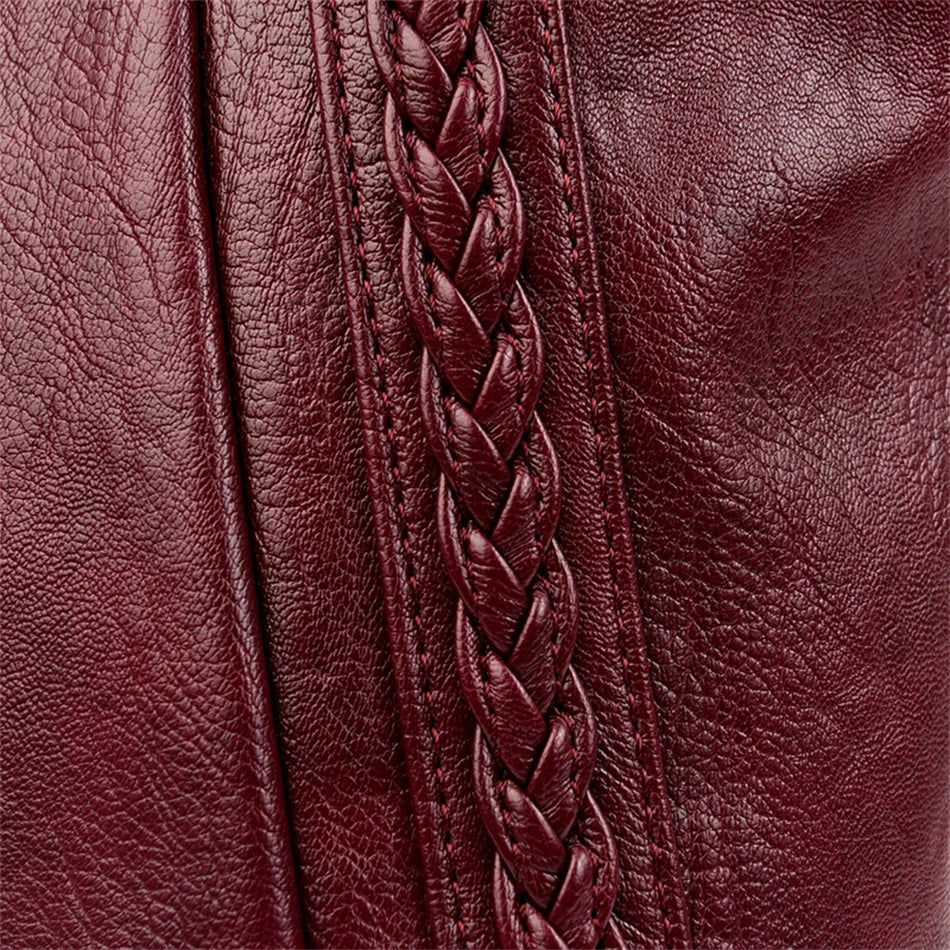 Luxury Soft Leather Handbag Women's New Casual Tote Bag Designer Ladies Large Shoulder Crossbody Handle Sac for Female Patchwork