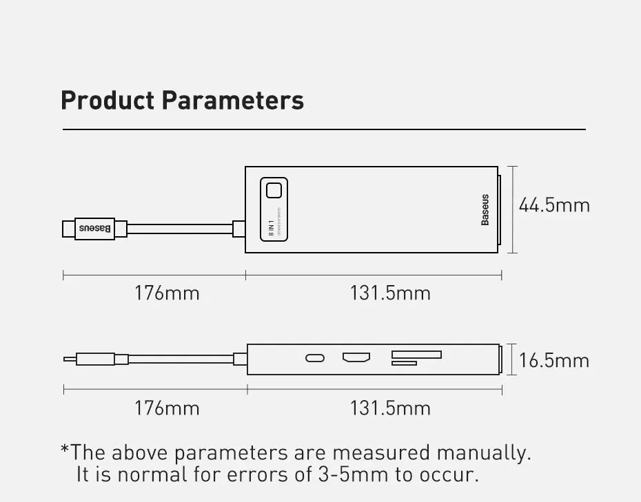 Baseus USB C HUB - USB 3 Type C Multi HUB