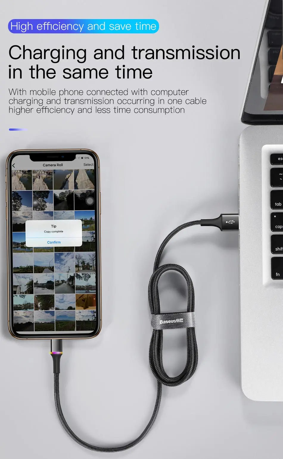Baseus USB Cable For iPhone- Lighting Fast Charge