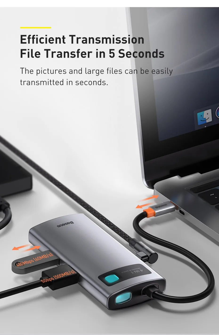 Baseus USB C HUB - USB 3 Type C Multi HUB