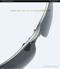 Men's aluminum magnesium sunglasses  driving color changing polarizer 3121
