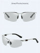 Men's aluminum magnesium sunglasses  driving color changing polarizer 3121