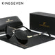 KINGSEVEN  Brand 2024 Aluminum magnesium Polarized Men Sunglasses Vintage Square Metal Frame Male Sun Glasses Driving