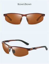 Men's aluminum magnesium sunglasses  driving color changing polarizer 3121