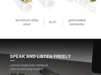 QGEEM 3.5mm Audio Splitter Cable for Computer Jack 3.5mm 1 Male to 2 Female Mic Y Splitter AUX Cable Headset Splitter Adapter