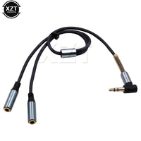 Y Splitter Cable Adapter Male to Dual Female  - 3.5mm 1 To 2 Audio Aux