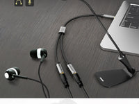 QGEEM 3.5mm Audio Splitter Cable for Computer Jack 3.5mm 1 Male to 2 Female Mic Y Splitter AUX Cable Headset Splitter Adapter